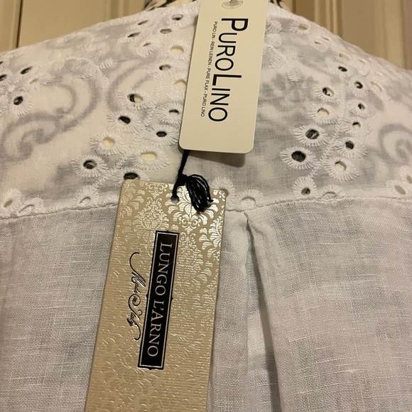 White Italian linen top - Picture 5 of 8